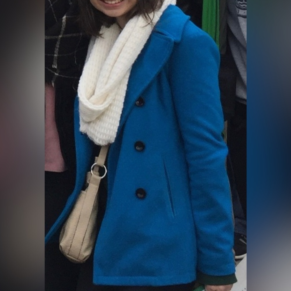 New York & Co Blue Pea Coat
